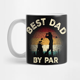 Vintage Retro Golf Father's Day Papa Golfing Best Dad By Par Mug